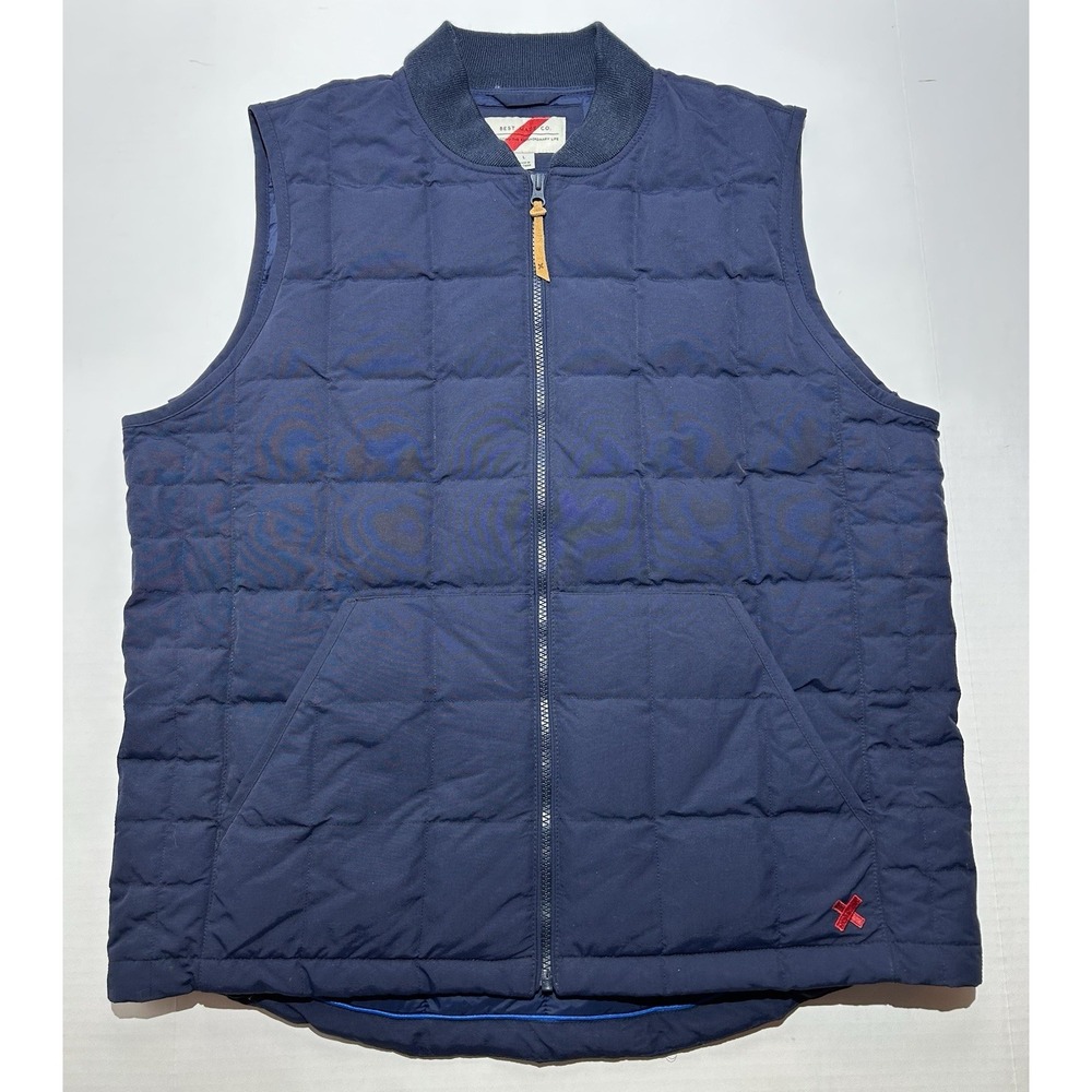 Best Made Co. Puffer Vest Men's Size Large Navy Blue Goose Down 800 Fill Quilted - Picture 1 of 10
